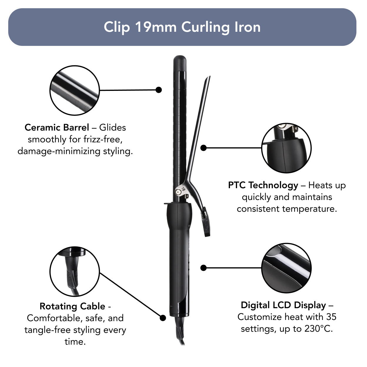 Max Pro Clip 32mm Curling Iron - Max Pro x MOHI