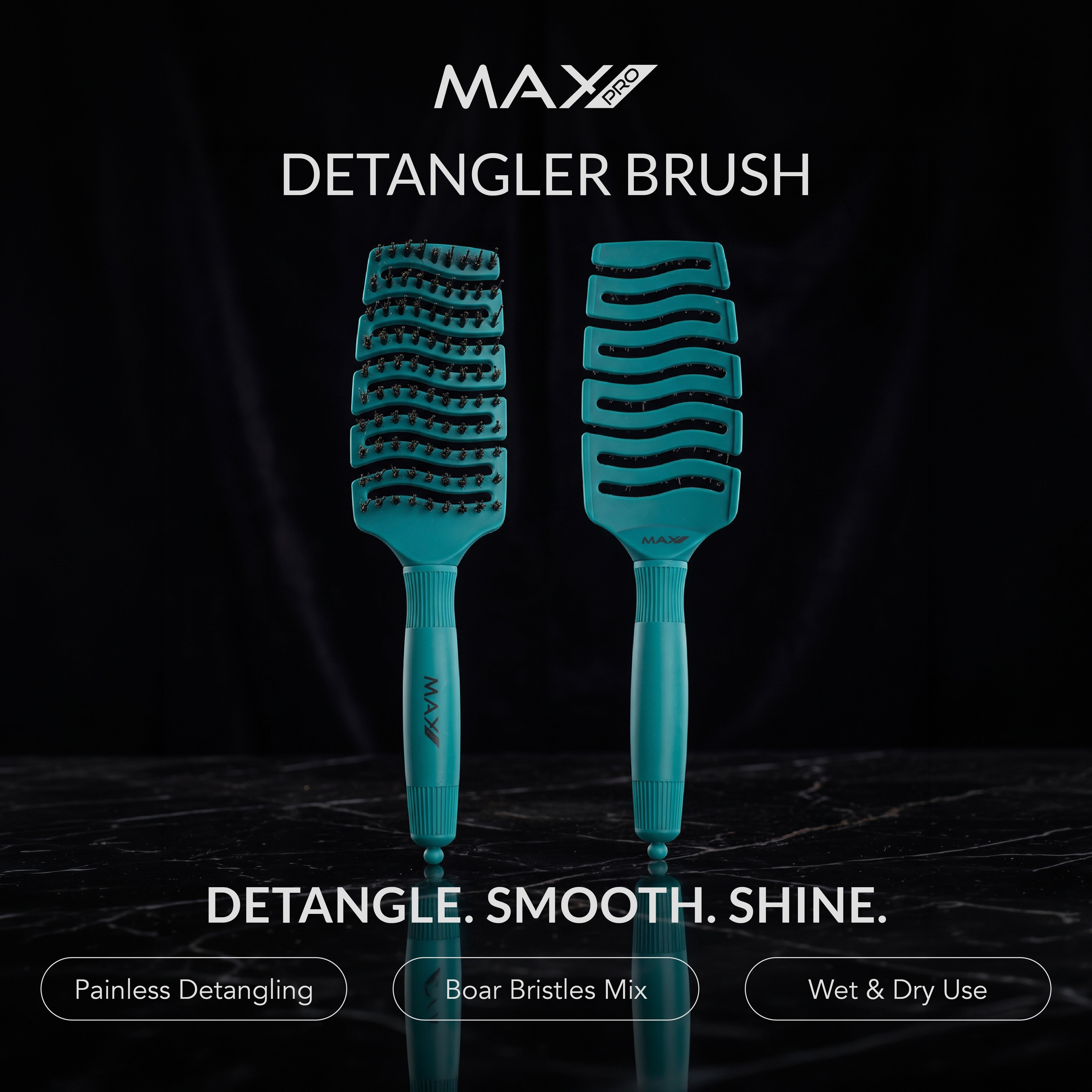 Max Pro Detangler Brush - Evergreen Elegance - Max Pro x MOHI
