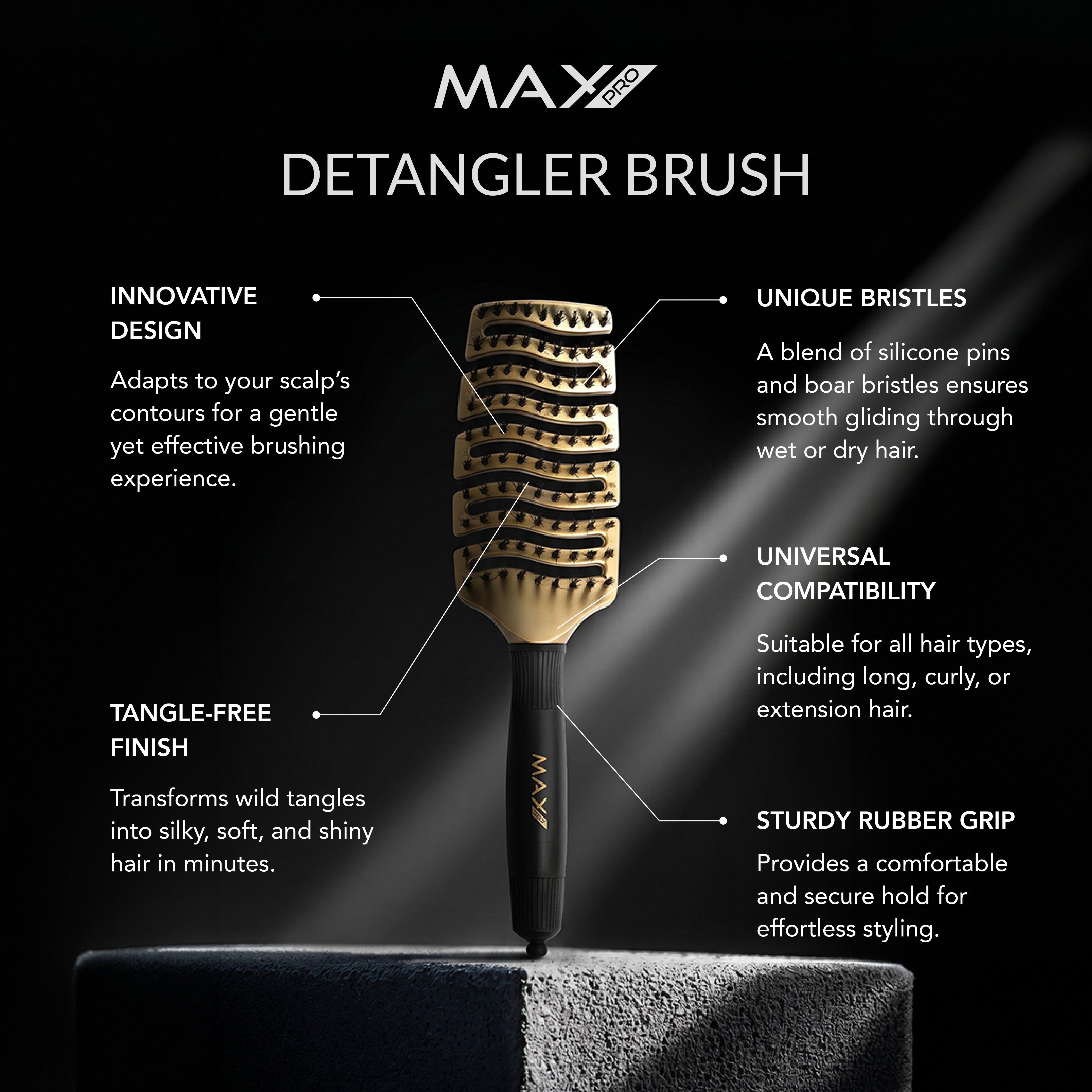 Max Pro Detangler Brush - Gold - Max Pro x MOHI