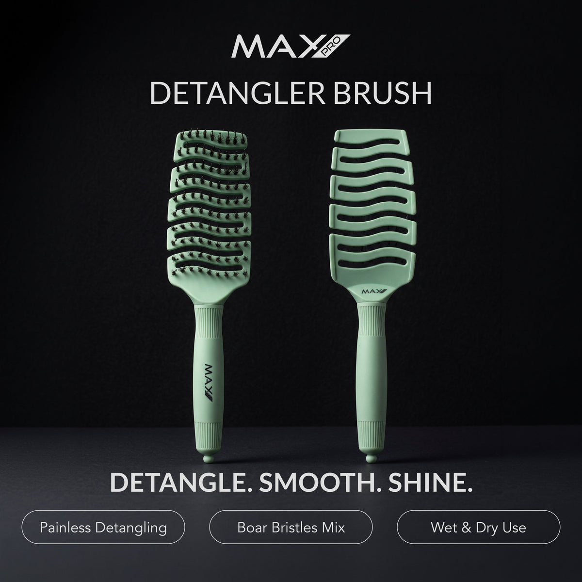 Max Pro Detangler Brush - Minty Glow - Max Pro x MOHI