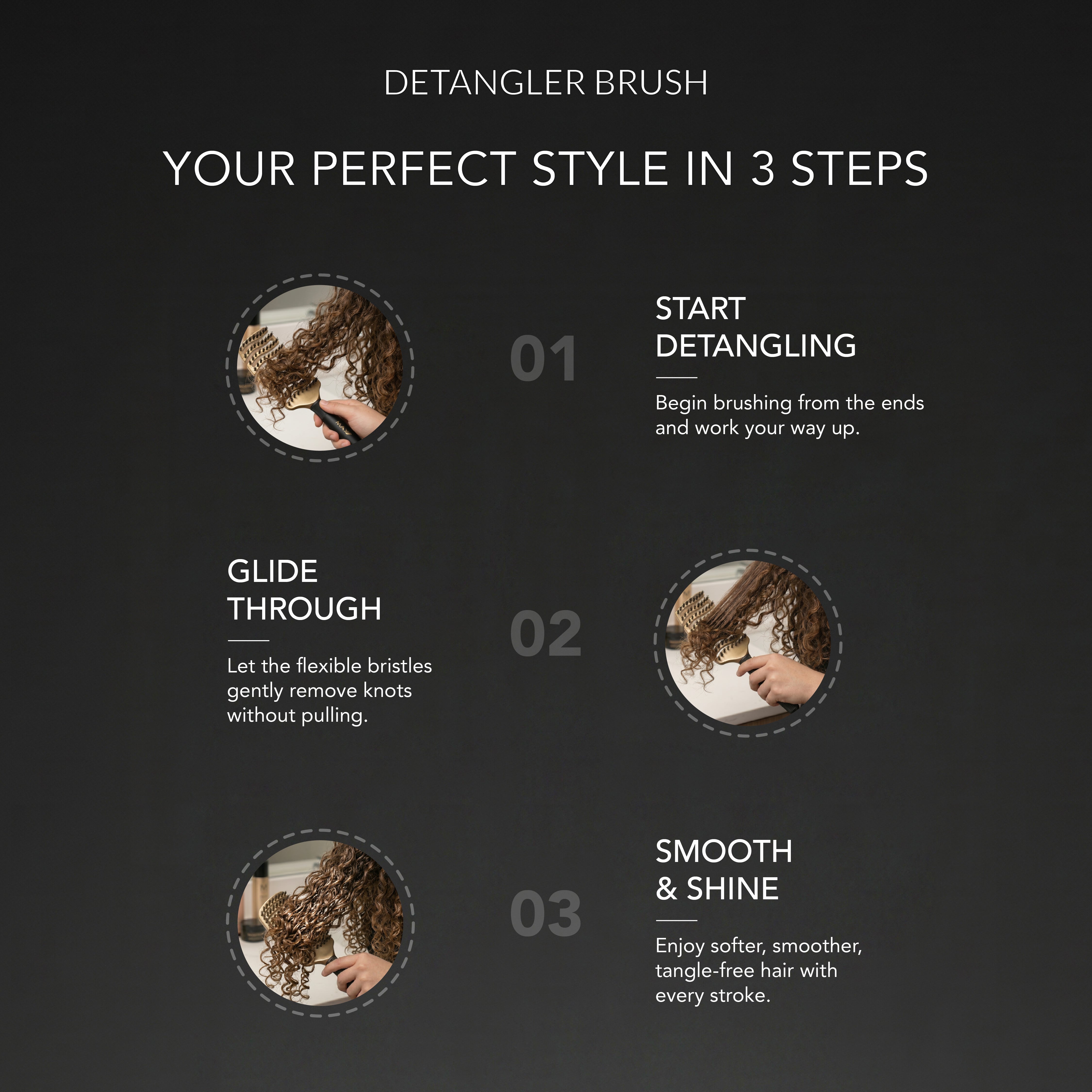 Max Pro Detangler Brush - Silver - Max Pro x MOHI