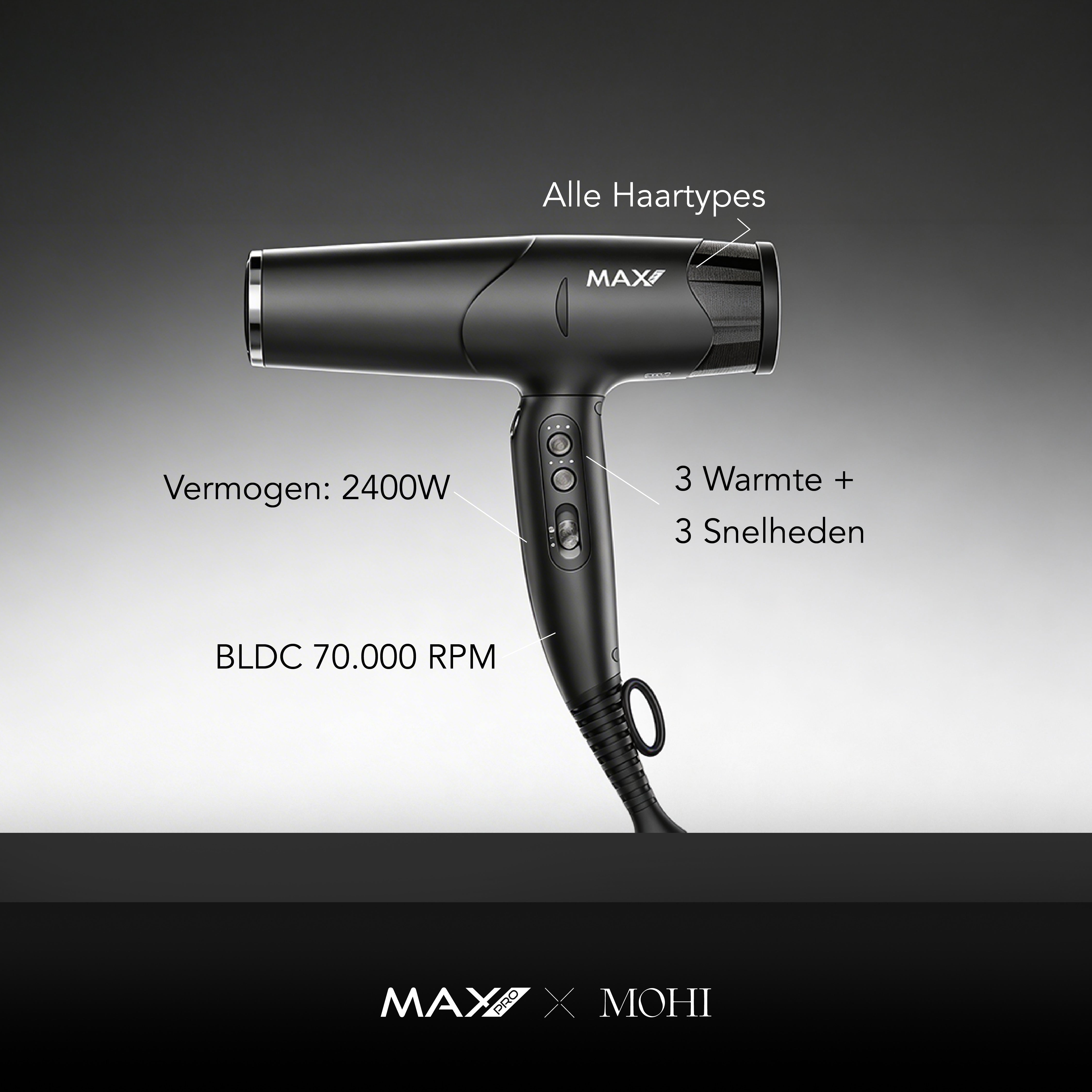 Max Pro Infinity Hair Dryer 2100W - Max Pro x MOHI