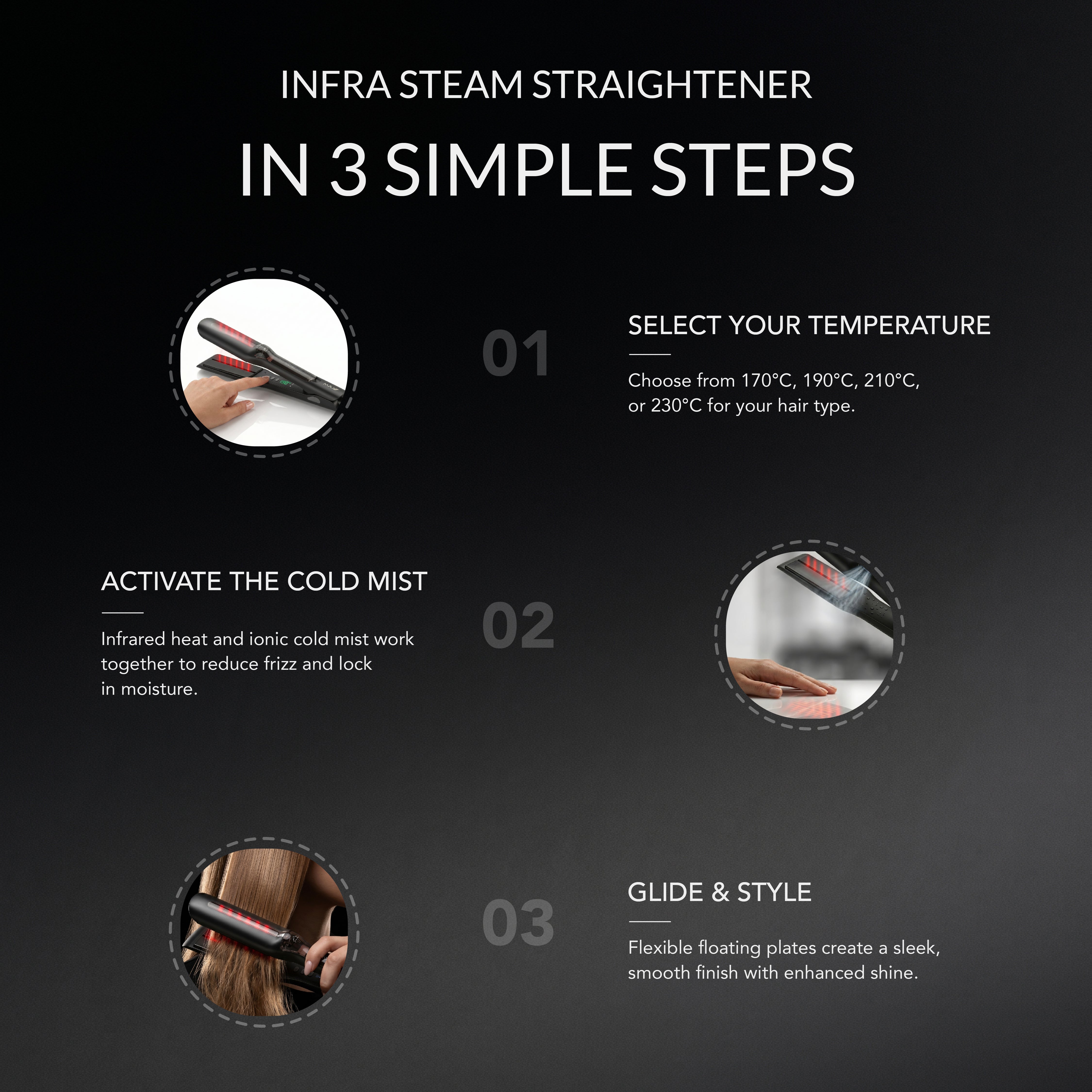 Max Pro Infra Steam Straightener - Max Pro x MOHI