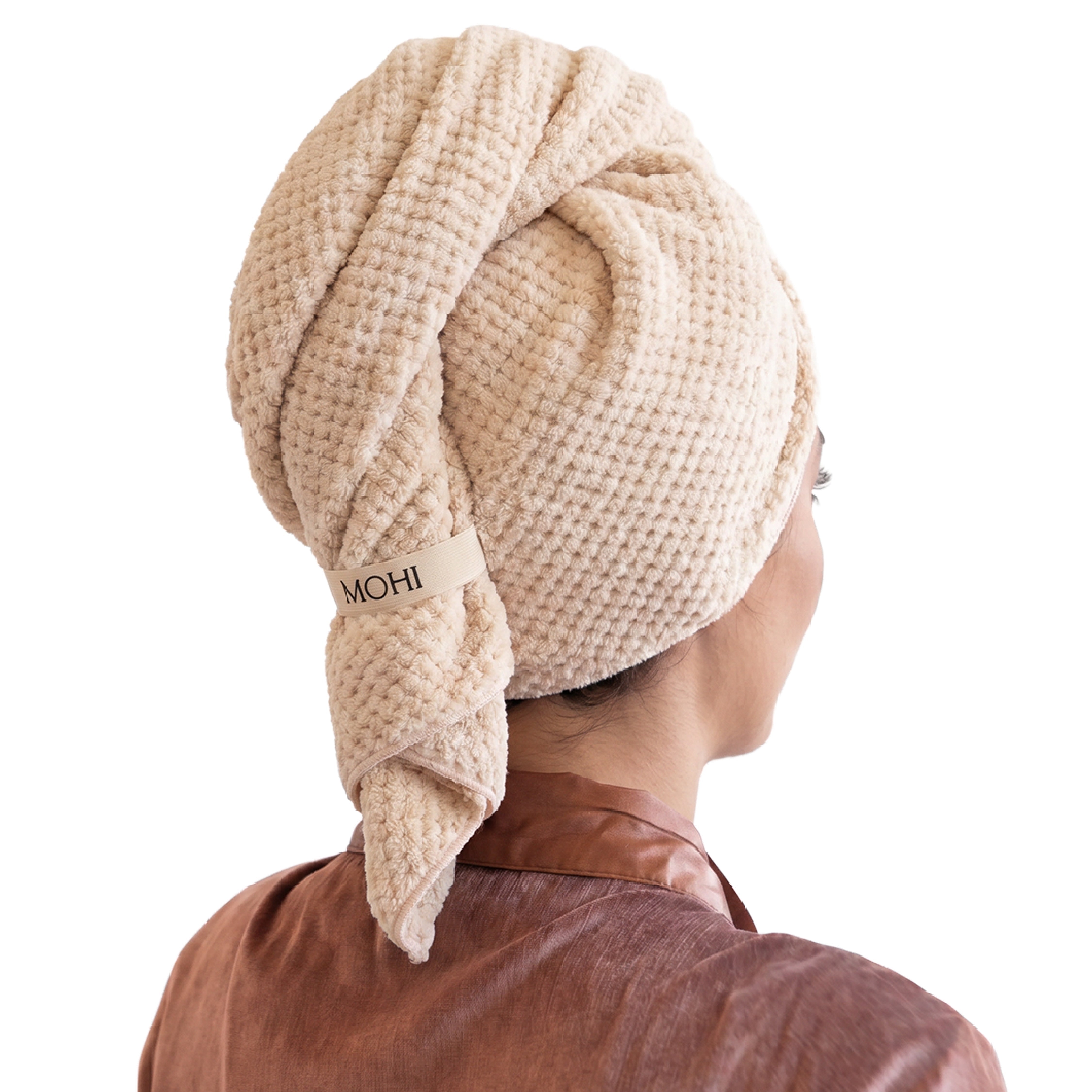 MOHI Microfiber Hair Towel Beige - Max Pro x MOHI