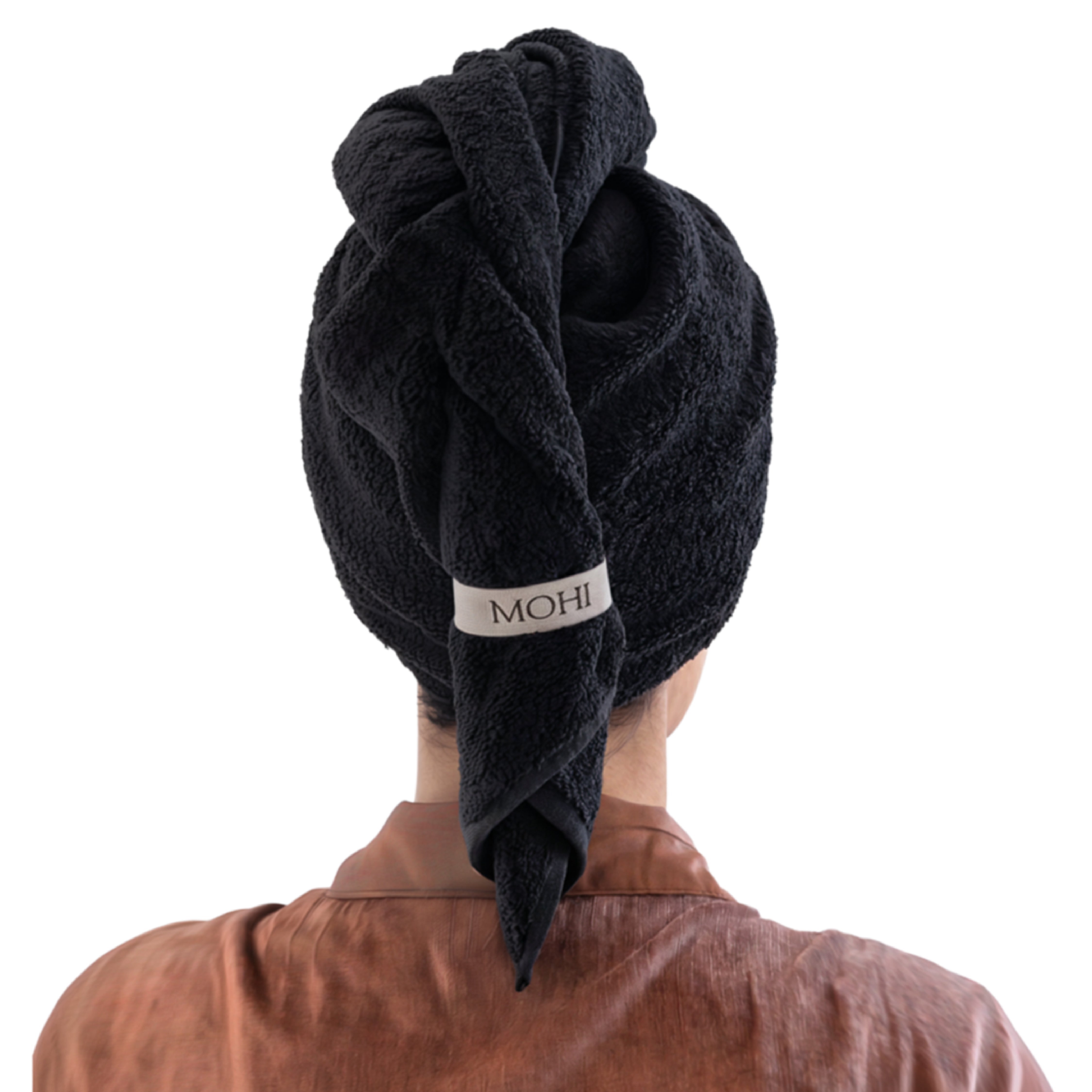 MOHI Microfiber Hair Towel Black - Max Pro x MOHI
