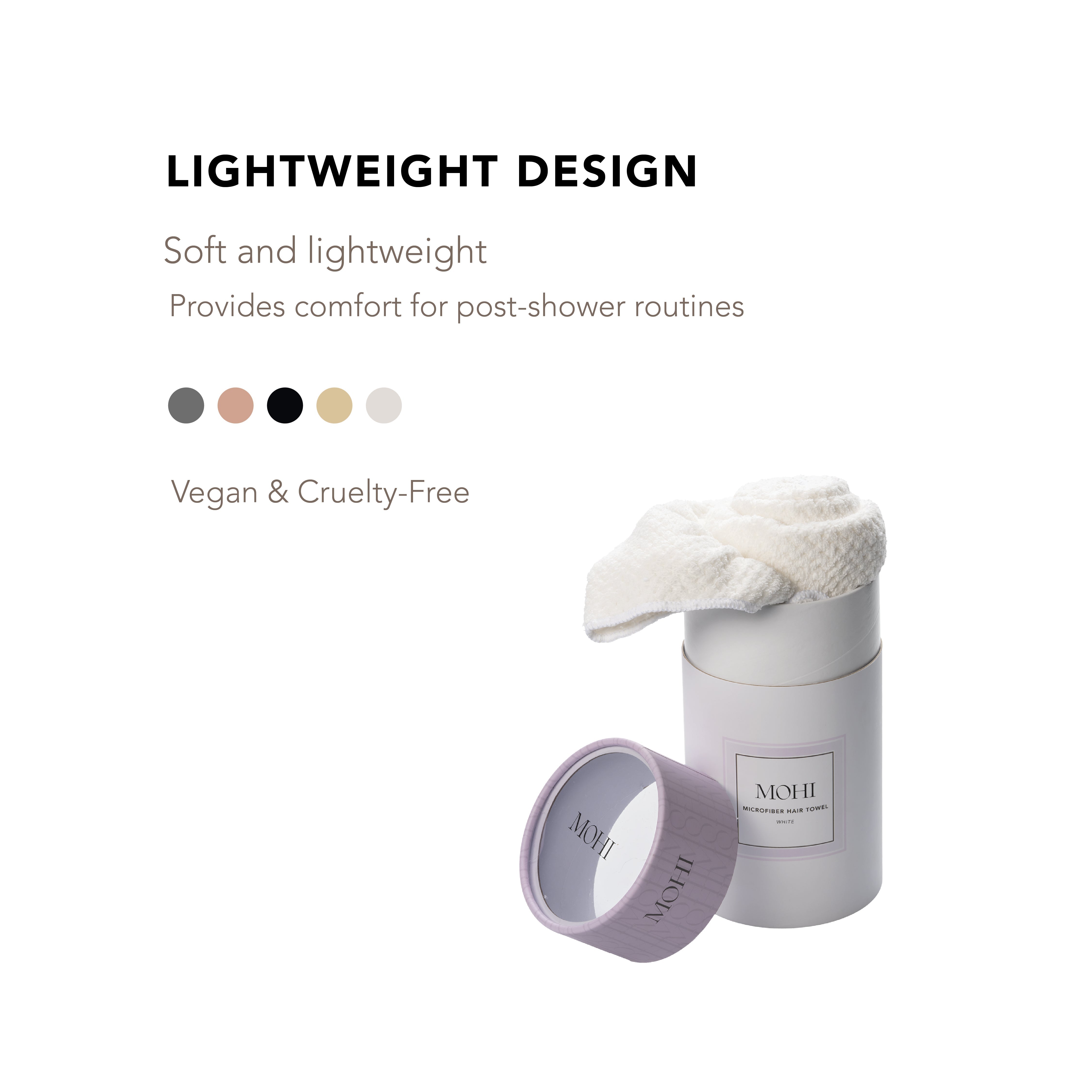 MOHI Microfiber Hair Towel White - Max Pro x MOHI