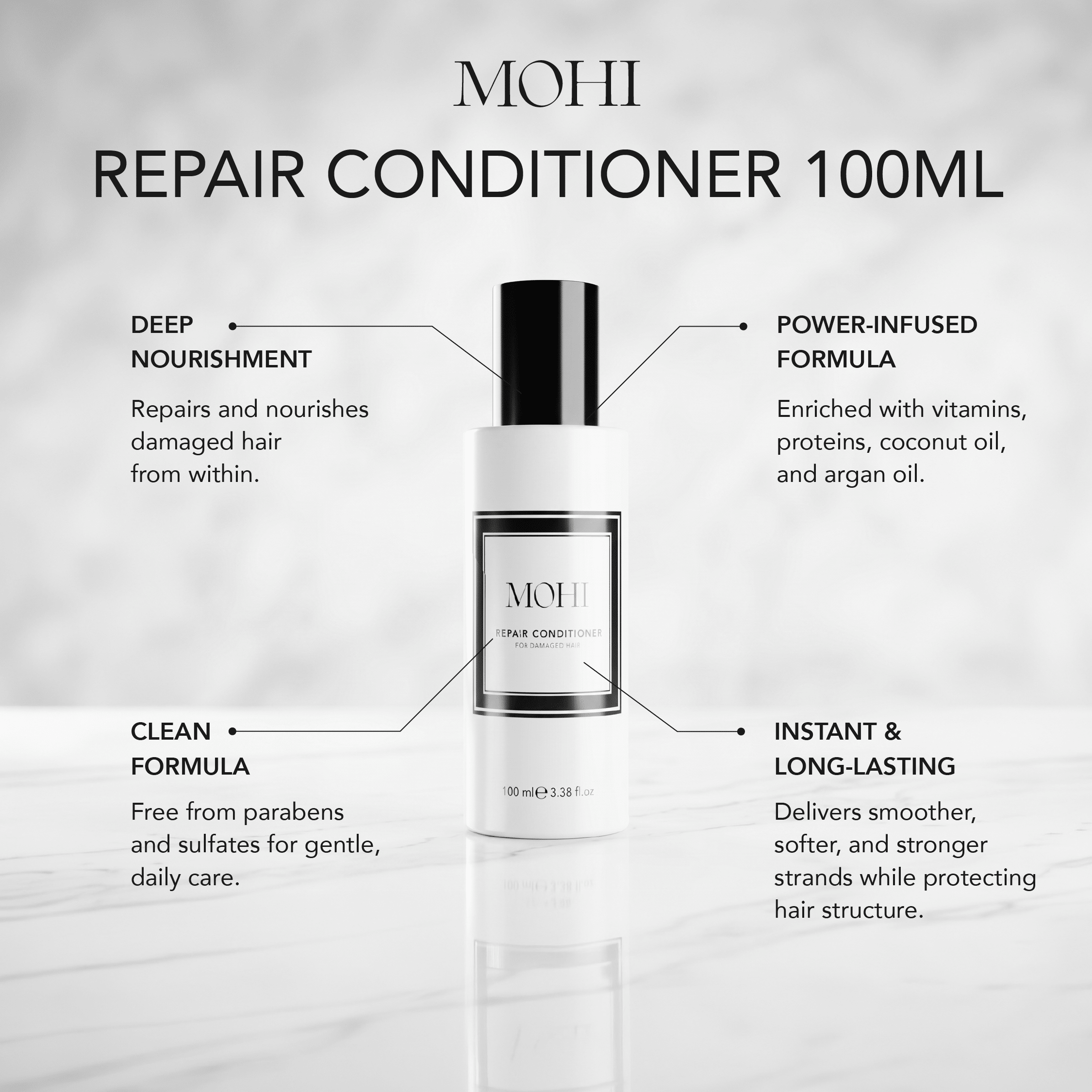 MOHI Repair Conditioner 100ml - Travel Size - Max Pro x MOHI