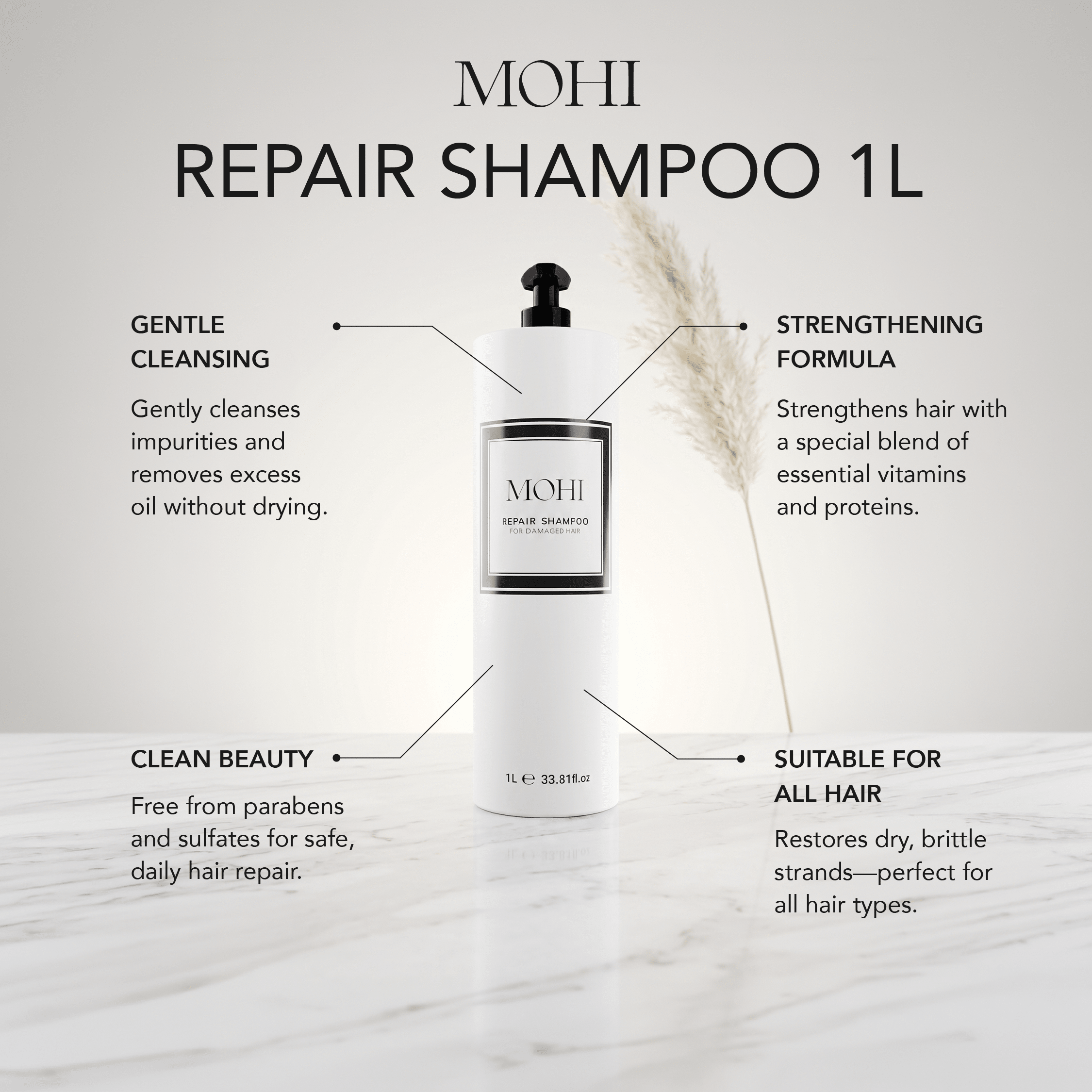 MOHI Repair Shampoo 1L - Max Pro x MOHI