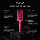 Max Pro Detangler Brush - Burgundy Beauty - Max Pro x MOHI