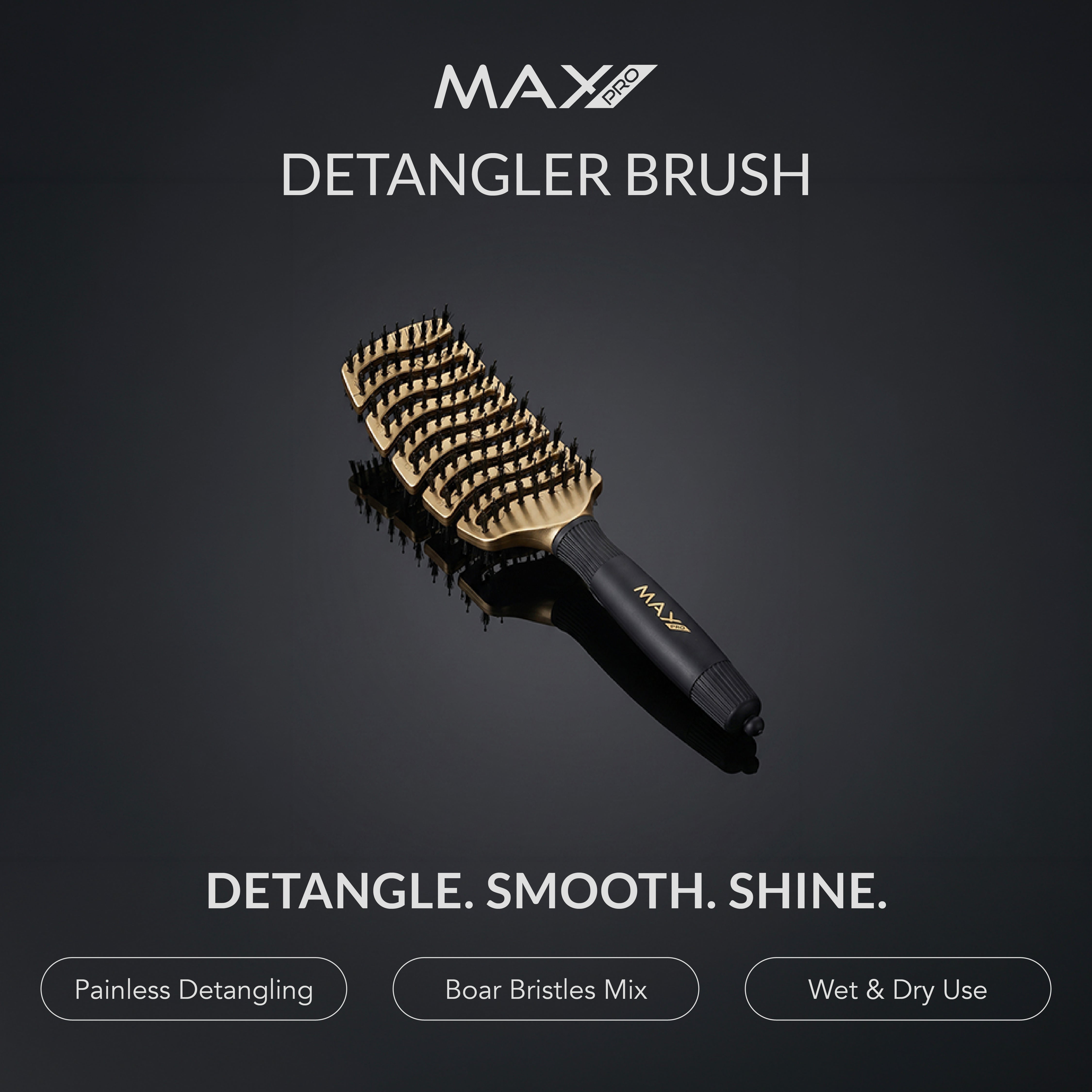 Max Pro Detangler Brush - Gold - Max Pro x MOHI