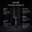 Max Pro Detangler Brush - Midnight Black - Max Pro x MOHI