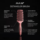 Max Pro Detangler Brush - Pastel Rose - Max Pro x MOHI