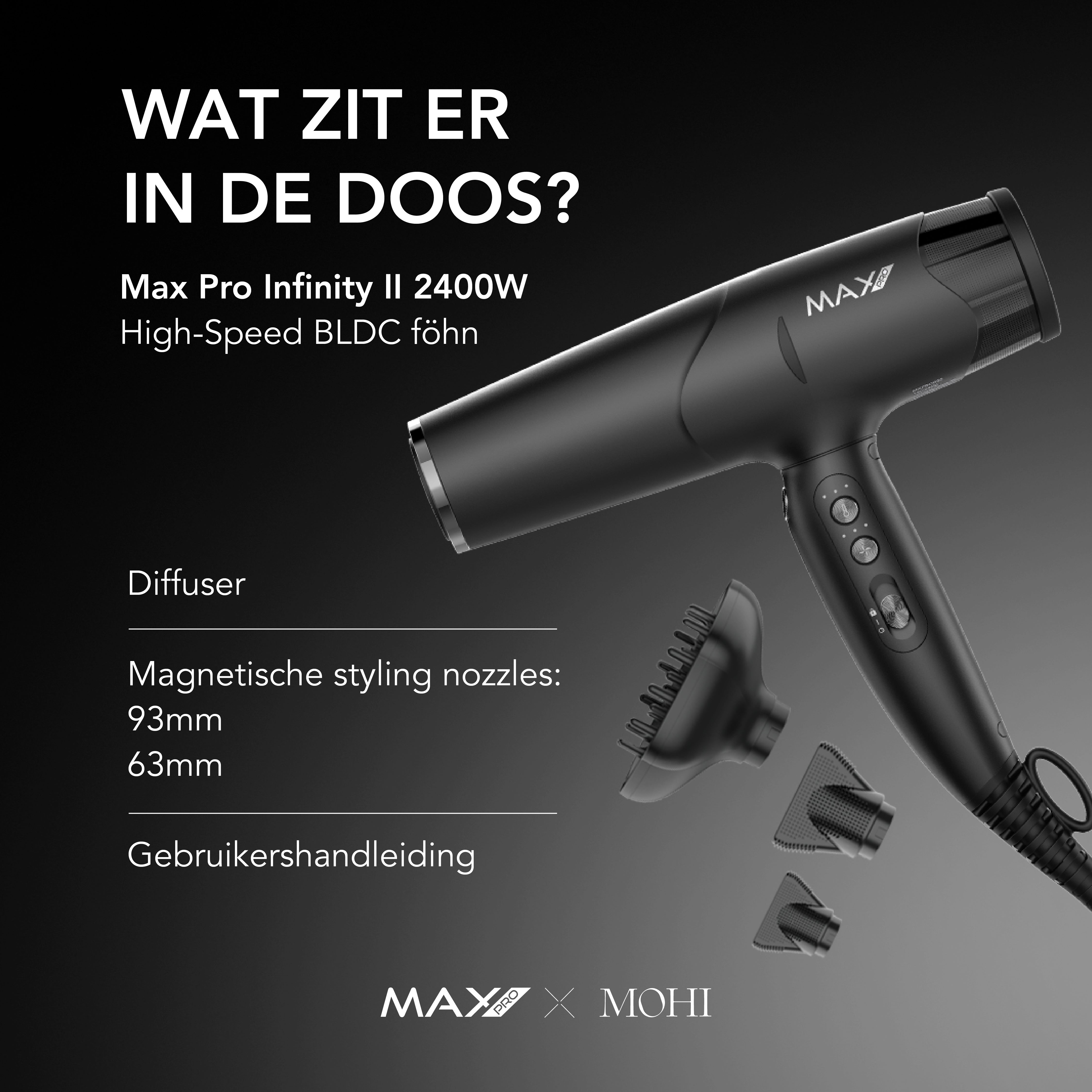 Max Pro Infinity II Hair Dryer 2400W | Max Pro Hair