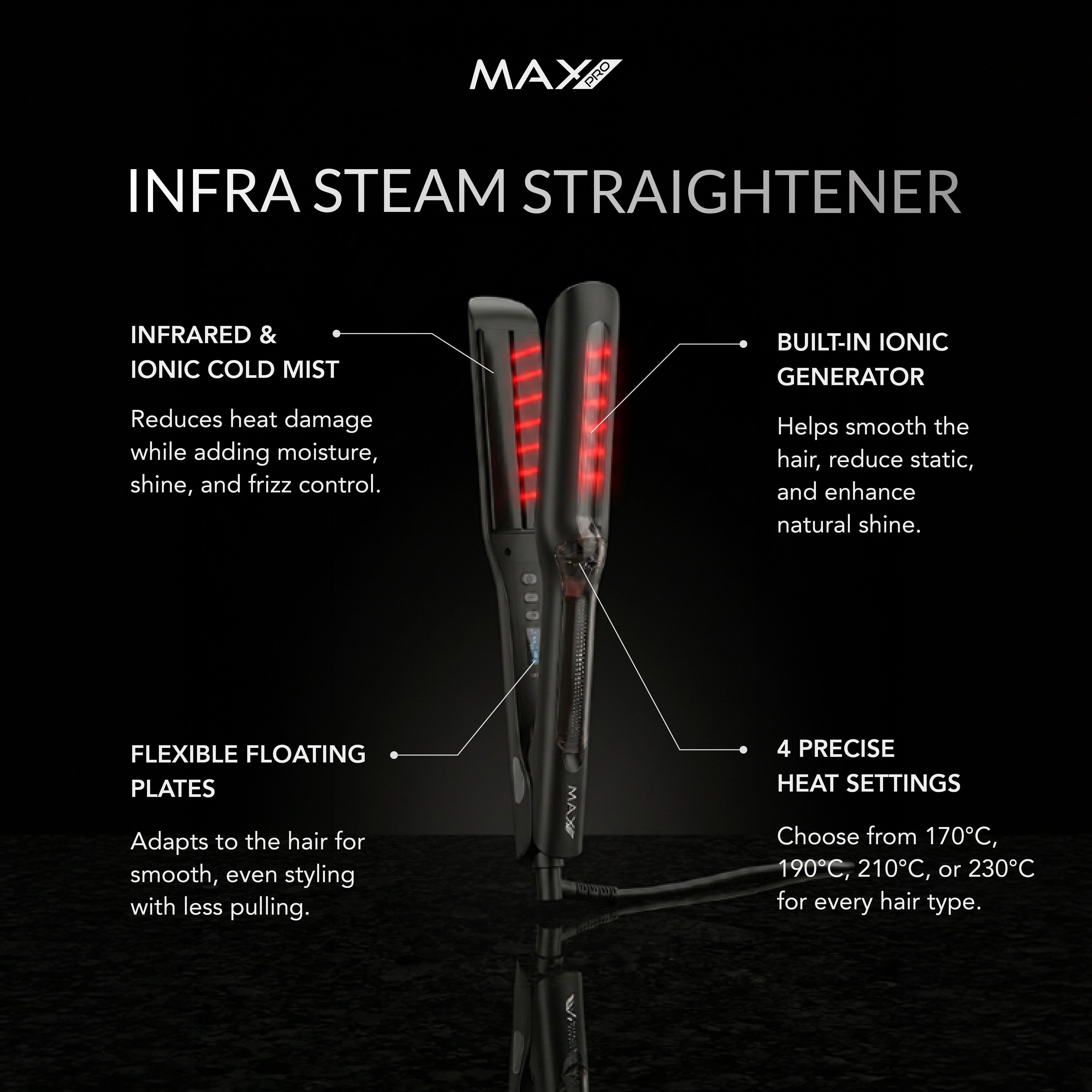 Max Pro Infra Steam Straightener - Max Pro x MOHI