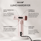 Max Pro LUMO Hairdryer - Blush - Max Pro x MOHI