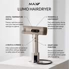 Max Pro LUMO Hairdryer - Champagne - Max Pro x MOHI