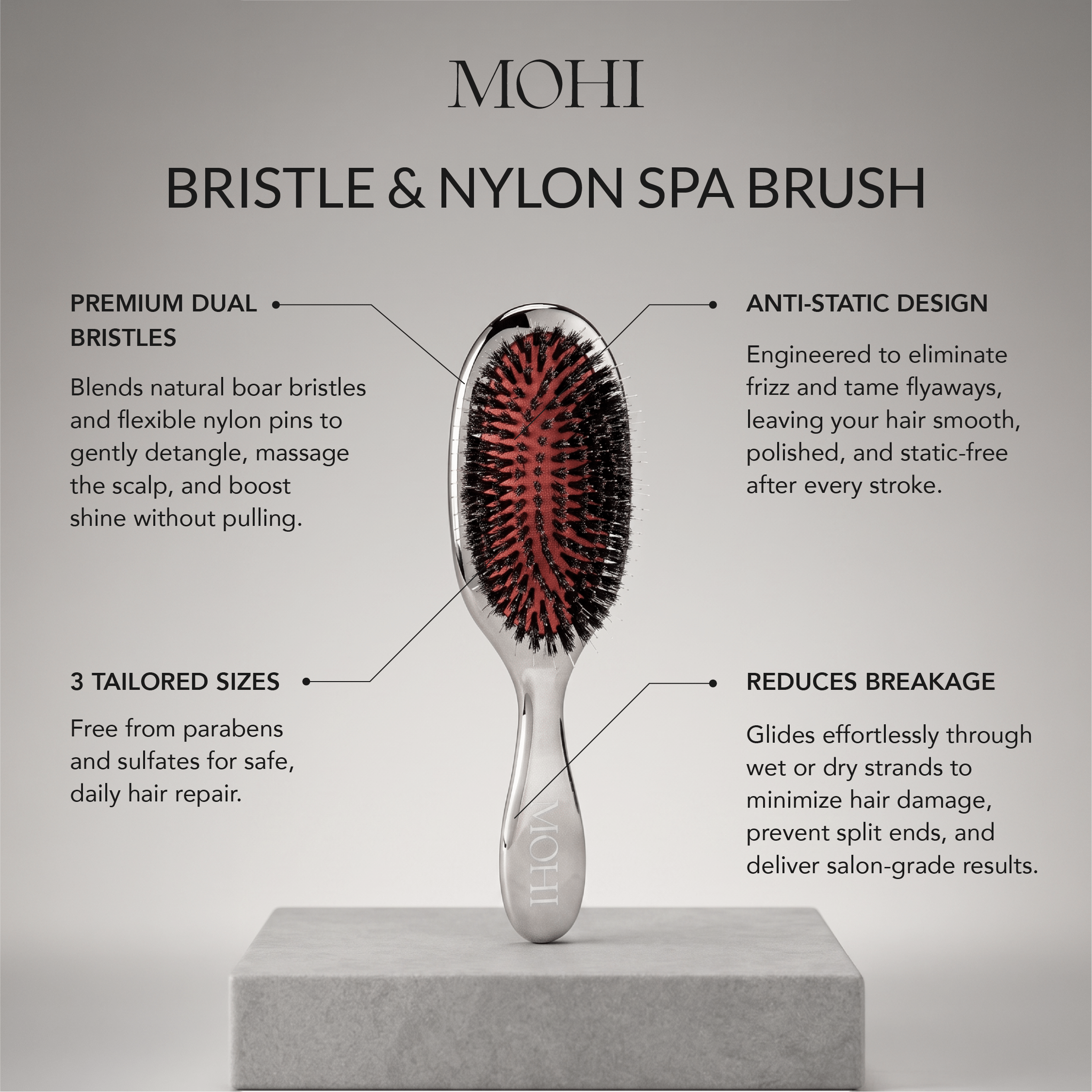 MOHI Bristle & Nylon Spa Brush | Size One - Max Pro x MOHI