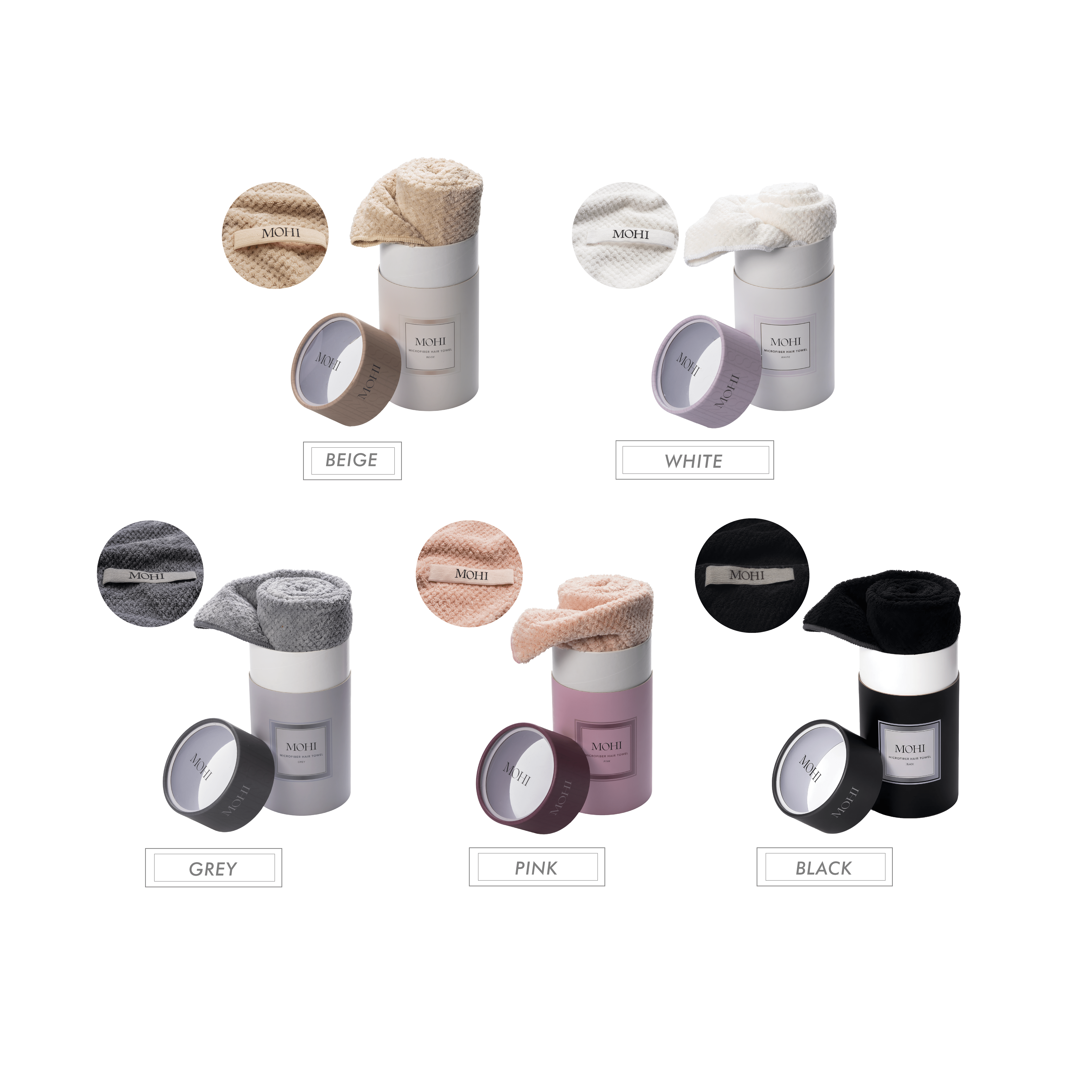 MOHI Microfiber Hair Towel Black - Max Pro x MOHI