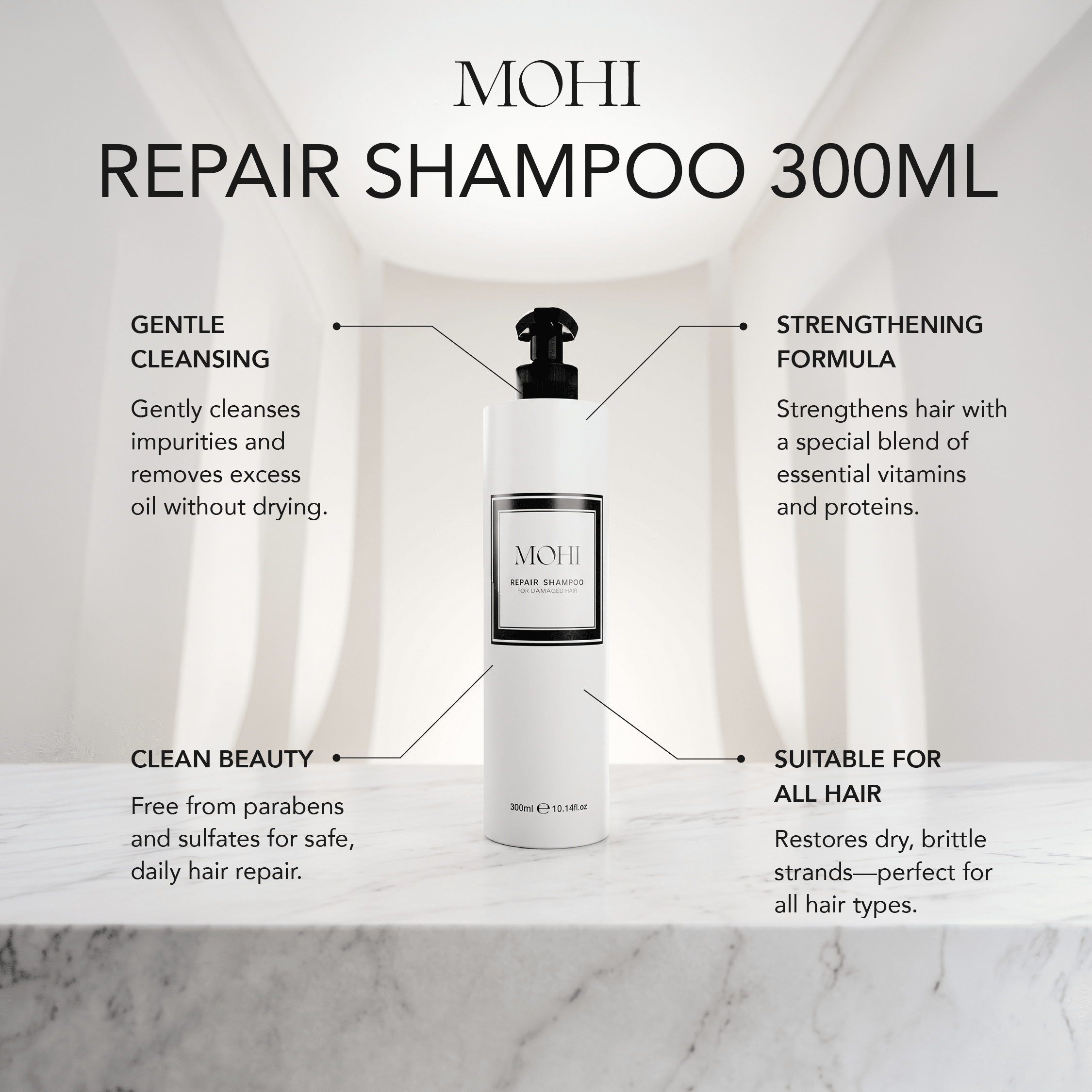 MOHI Repair Shampoo 300ml - Max Pro x MOHI